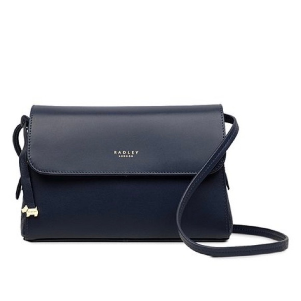 RADLEY LONDON Navy Crossbody Bag with Gold Accents